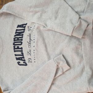 Source Unknown Gray California Print Women's Crewneck Sweater